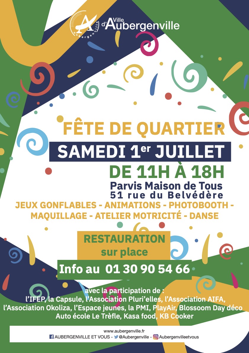 Fête de quartier de la Maison de Tous 2023 | Aubergenville