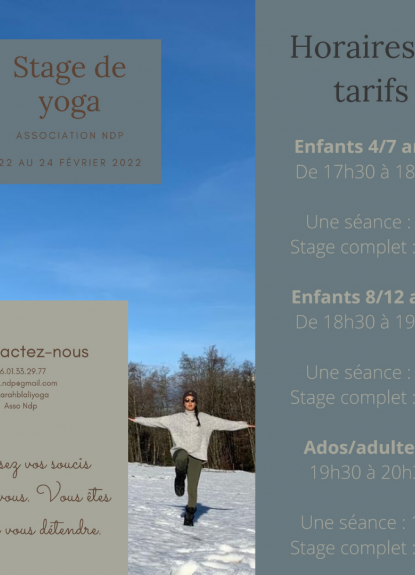 Stage de Yoga par l'Association N'joy dance project 