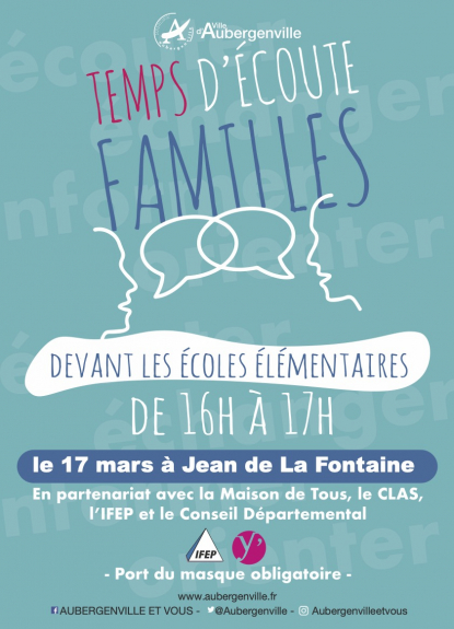 Temps d'écoute familles à Jean de la Fontaine
