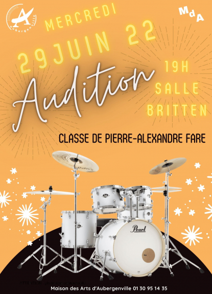 Audition classe de Pierre-Alexandre Fare