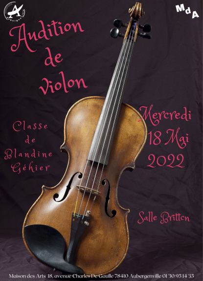 Audition de violon : classe de Blandine Géhier 