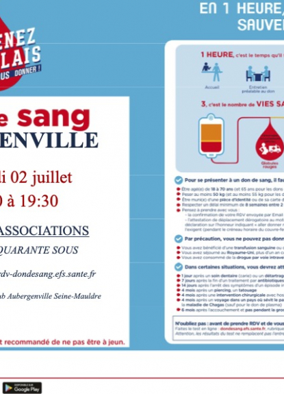 Don du sang : Juillet 2021 