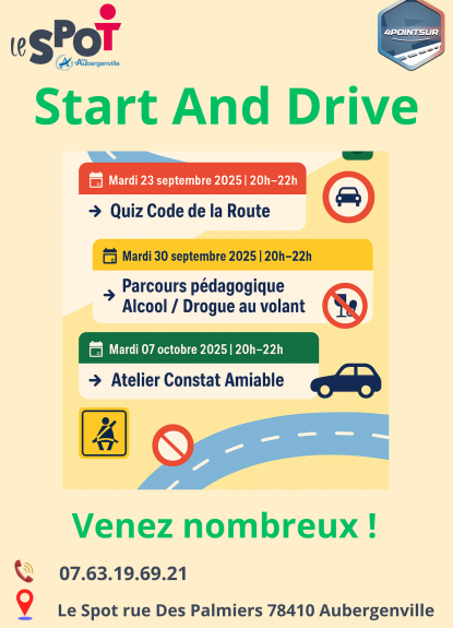 Start And Drive : Les ateliers de prévention routière
