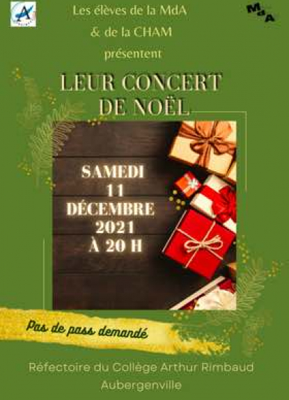 Concert de Noël de la MDA et la classe CHAM