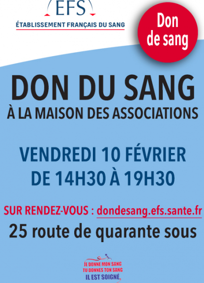 DON DE SANG FEVRIER 2023