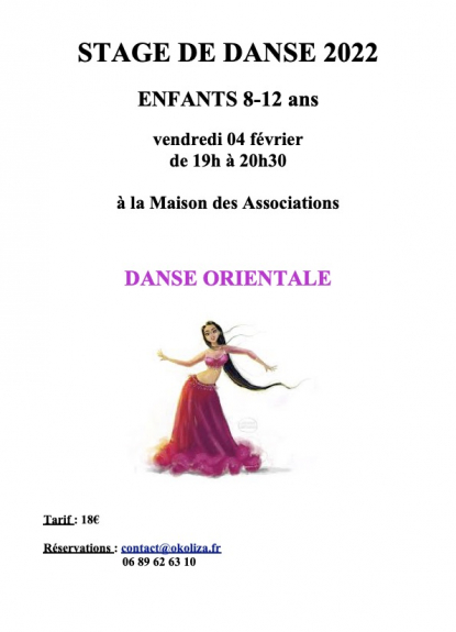 stage de danse orientale