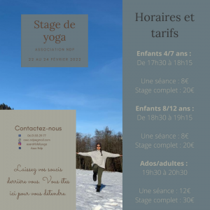 Stage de Yoga par l'Association N'joy dance project 