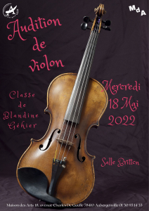 Audition de violon : classe de Blandine Géhier 