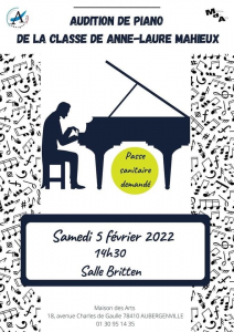 Audition de piano de la classe de Anne-Laure MAHIEUX