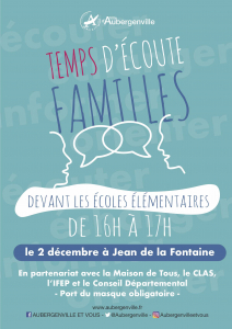 Temps d'écoute familles à Jean de la Fontaine