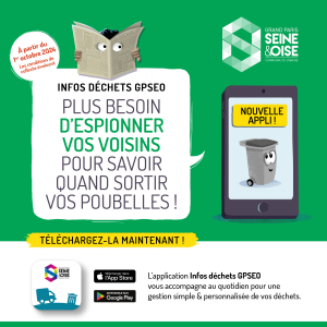 Infos déchets GPSEO : l'application officielle des services déchets de Grand Paris Seine & Oise 