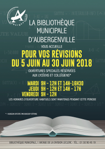 Vos révisions à la Bibliothèque Municipale 