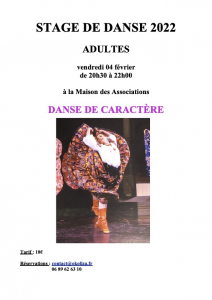 stage de danse caractère
